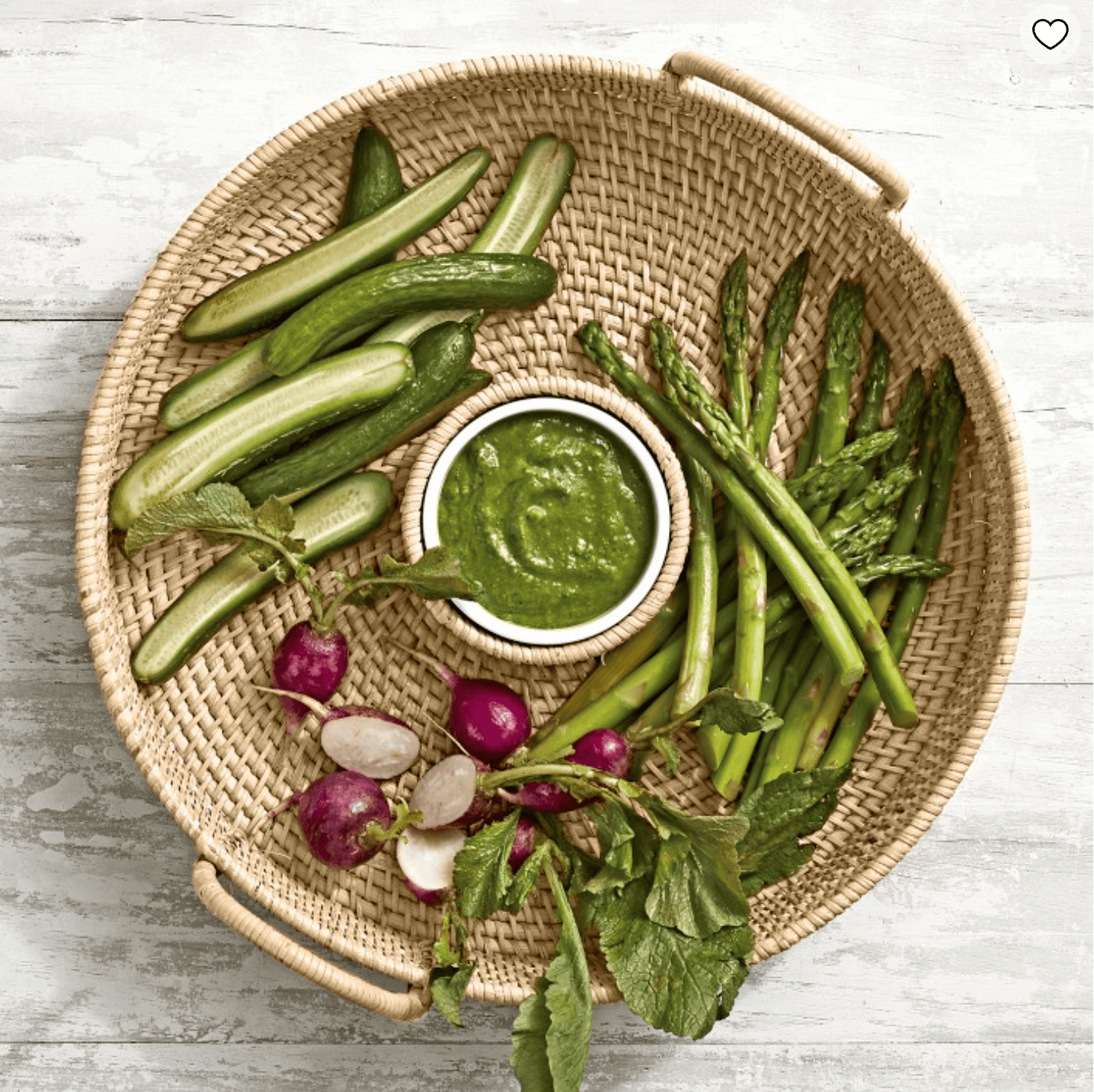 Rattan chip and dip bowl